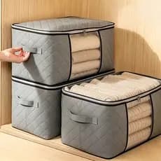 Caixa Saco Organizador Grande Cobertor Casaco Guarda Roupa Ecológico Home Organizers Wardrobe Organizers