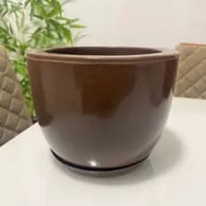 Vaso de polietileno 20cm COM PRATO  - leve resistente e ideal para plantas e decoração... 20x25x16
