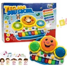 Teclado Infantil Musical solzinho drum interativo brinquedo