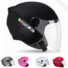 Capacete Aberto Moto Ebf Spark Jet Solid Preto 60 58 56
