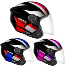 Capacete Aberto Ebf Spark Jet Square Preto Masculino Feminino Moto