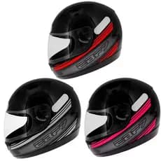 Capacete Moto Ebf 7 Fechado Solid New Carbon Preto Masculino Feminino