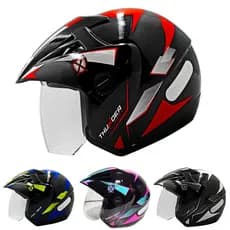 Capacete Moto Ebf Thunder Open Steel Aberto Preto Masculino Feminino
