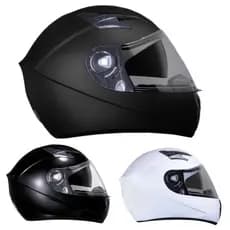 Capacete Xtroy Óculos Solid Ebf Interno Moto Fosco Preto Branco