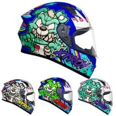 Capacete Ebf Xtroy FF526 Ted Fechado Azul Moto Viseira