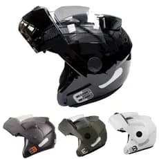 Capacete Articulado Robocop Ebf E8 Escamoteavel Moto Preto
