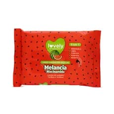 Lenço Umedecido Facial Micelar com Cheiro de Fruta Melancia Lovely Demaquilante Face Beautiful