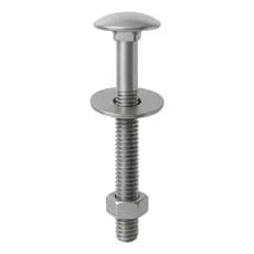 Kit 50 Pçs Parafuso Frances 5/16 X3 G2 C/porca E Arruelas Zb