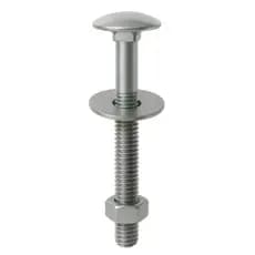 Kit 50 Pçs Parafuso Frances 3/8 X 4 C/porca E Arruelas Zb