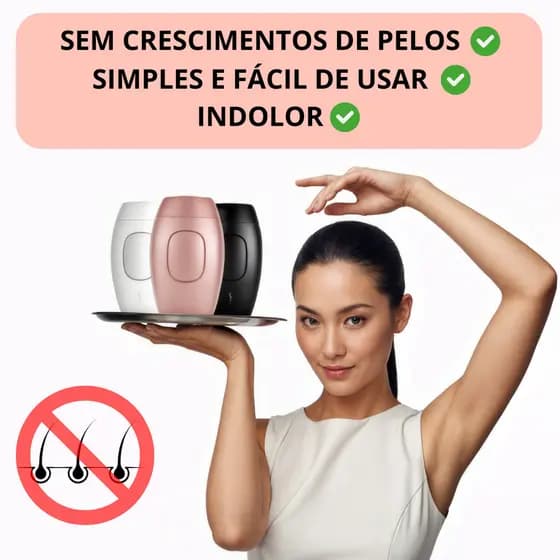 Kit de Cuidados Femininos - Lixador de Pé Elétrico + Depilador Laser - (Cores Sortidas)