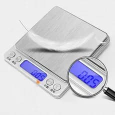 ⚖️ Balança de precisão profissional 0,1g a 2kg – 6 Modos • Plataforma Inox