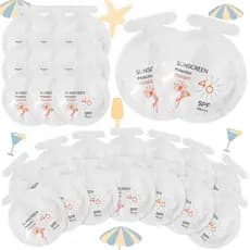 50 Pcs Protetor Solar em Pacotes Mini Tamanho Viagem SPF 46+ Presentes de Festa de Verão para Mulheres e Meninas