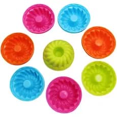Conheça as Formas de Silicone para Assar, Pacote com 24 Mini Formas de Silicone para Bolo, Forminhas Antiaderentes para