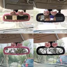 Sanrio Hello Kitty Carro Retrovisor Capa Espelho Kawaii Lovely Character Creative Cartoon Plushie Decoração Fofa Feminin