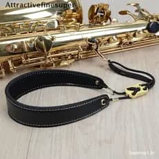 [Em Destaque] Cinto Ajustável para Saxofone com Alça de Pescoço de Couro Acolchoada para Pendurar 2PJJ