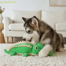 Brinquedo de Mastigar para Cães BNARDO, Brinquedo para Animais de Estimação em Forma de Crocodilo, Brinquedo de Pelúcia