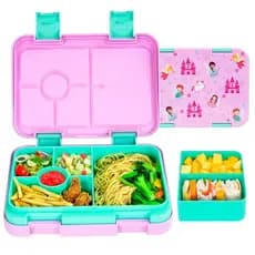 Lancheira Fimibuke Bento Para Crianças , Caixa À Prova De Vazamentos Meninos E Meninas Com 6 Compartimentos Sem BPA Máqu