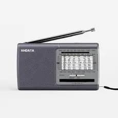 Rádio Portátil AM FM de Ondas Curtas XHDATA D219, Operado por Bateria, Pequeno, com Ótima Recepção e Bom Som, Entrada pa