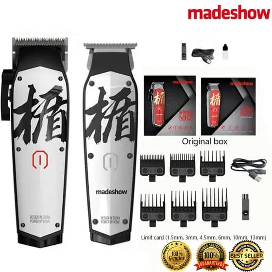 Conjunto De Ferramentas De Cabeleireiro Profissional Madeshow M10 + M11 (Cortador Elétrico Lavável)