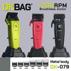 DK079 Motor Sem Escova Profissional Todo Em Metal 7400RPM Máquina De Cortar Cabelo Elétrica DLC FADE Lâmina Base De Carr
