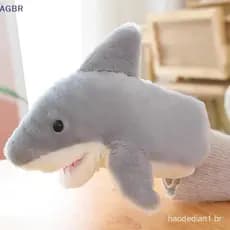 [AGBR] Luvas De Fantoche De Mão De Tubarão Pequeno Fofo De 22 Cm Brinquedos De Pelúcia Animal Braço Luva De Boca Aberta