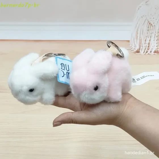 Chaveiro De Coelho De Pelúcia BNARDO , Pingentes Fofo De Simulação , Pingente De Boneca Kawaii