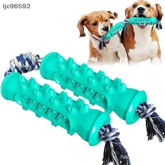 Escova dental de borracha para cães, brinquedo para mastigar, limpeza, seguro para filhotes, cuidados dentais.