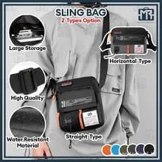 MR Bolsa de Ombro Casual Estilo Coreano para Homens Grande Capacidade Nova Bolsa Mensageira Impermeável Moda Crossbody p