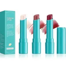 Conjunto de 3 Batons Hidratantes para Lábios, Acabamento Matte de Longa Duração, Bálsamo Hidratante com Cor, Ingrediente