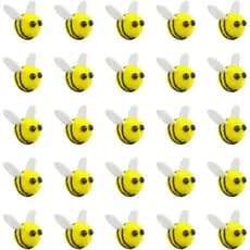 Pcmursal 30 Peças de Abelhas de Feltro de Lã, Mini Abelhas para Artesanato, Suprimentos de Abelhas para Roupas, Chapéus,