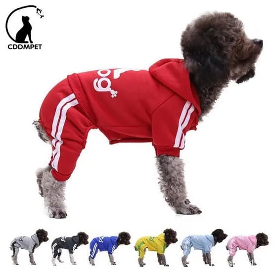 Roupa para Cães, Moletom com Capuz, Macacão de Inverno para Cães, Casaco para Gatos de Estimação TMUH