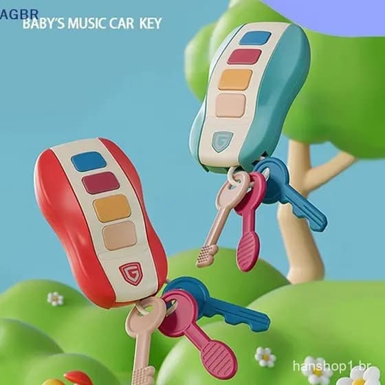 [AGBR] Chave De Carro Musical Brinquedos Para Bebês Finja Brincar Com Simulada Vozes Remotas Inteligentes Educativos Cri
