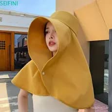 Chapéu De Pescador Xale SEIFINI , Anti-Alpinismo UV Com Proteção Para Pescoço , Viseiras Protetoras Solares Sol Feminino