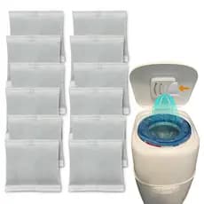 Pacote Com 12 Filtros De Carbono Para Fraldas Playtex Genie Balde Completo Expressões , Sacos Absorventes De Odor De Car