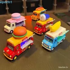 Modelo De Carro De Sorvete EPOCH1 , Brinquedo Educacional De Caminhão De Comida De Ônibus De Hambúrguer , Com Veículo Le