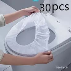 30 Unidades De Capas Descartáveis Para Assento De Vaso Sanitário Com Faixas Elásticas-Assentos De Banheiro Higiênicos De