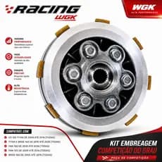 Kit Embreagem Preparado 6 molas Original WGK Honda Cg 150 160 Titan Fan Bros Competição Reforçada