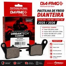 Pastilha Freio Titan Fan Start Bros 160 2025 2026 Fazer Factor 150 Yamaha Dianteira Diafrag