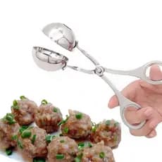 Criativo Fabricante De Almôndegas Cozinha Tesoura De Aço Inoxidável Bolinhos Arroz-Carne Gadget Q5d6