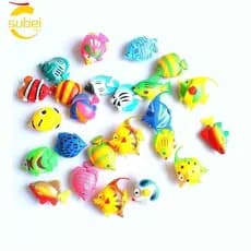 SUBEI 10 Pcs Peixes Flutuantes , Peixe Tropical Simulado Artificial Do Oceano , Ornamento Pequeno Aquário Vívido De Plás