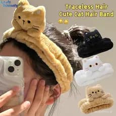 Elástico Dos Desenhos Animados Gato Cabeça Bandas Traceless Maquiagem Lavagem Rosto Hairbands Acessórios Para O Cabelo A