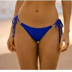Uau Praia - Calcinha Feminina de Amarrar Ajustável Moda Praia Verão Semi Fio