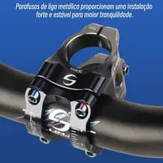 Mesa De Guidão Bike MTB Curta 31.8mm x 35mm Avanço CNC Alumínio Ultraleve para Downhill Enduro e XC - Diversas Cores