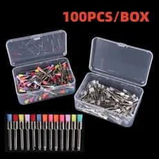 Kit 100 Escovas De Nylon Para Polimento Rotativo Acabamento Limpeza Detalhada Multiuso