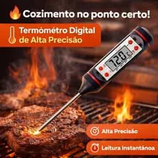 Termômetro Culinário Digita Tipo Espeto Alimentos Cozinha Churrasco Forno Carne Frango Óleo Assados