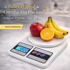 Balança Digital de Precisão Cozinha branco pesa10kg Dieta Nutrição Controle Alimentar Profissional
