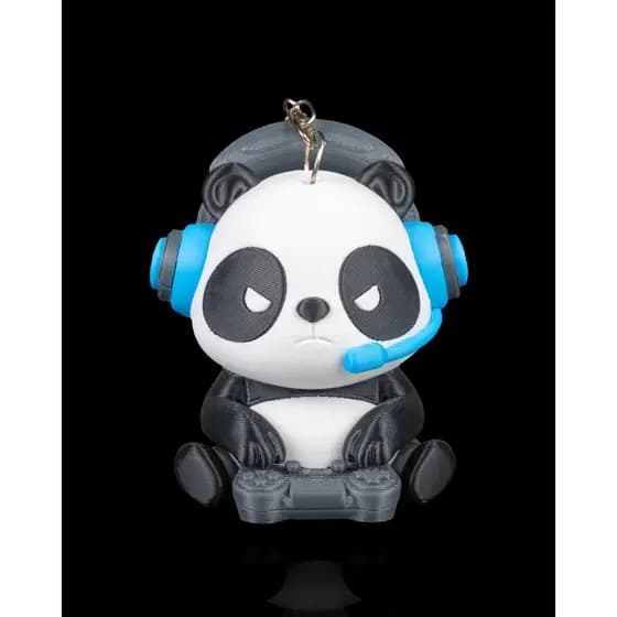 Chaveiro Panda Gamer 3D – Acessório Fofo para Mochila, Chaves e Coleção