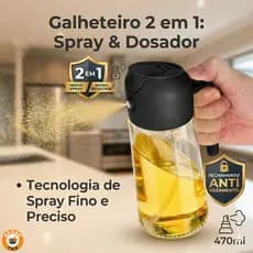 ✅ Borrifador Spray Azeite 470ml Vidro Galheteiro Dosador Óleo Vinagre Culinário Premium Air Fryer