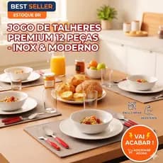✅ Jogo de Talheres Inox Vermelho 12 Peças Faqueiro Caprese Fratelli