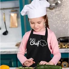 Avental Infantil De Cozinha Impermeável Mini Chef Escolar Pintura Menino Menina